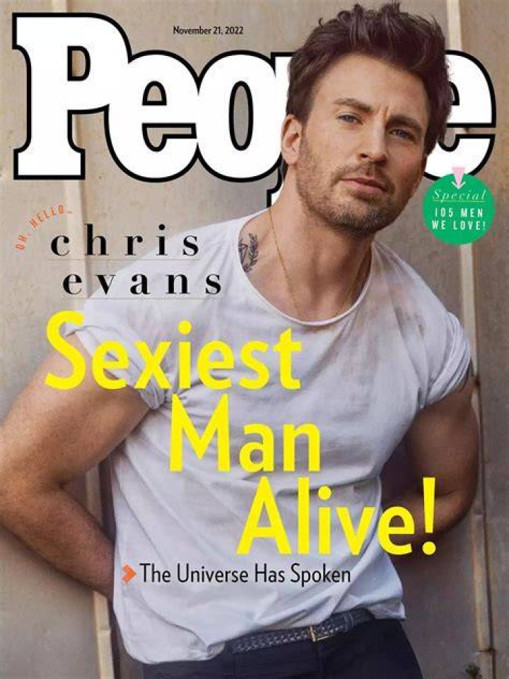 Chris Evans scoops People magazine&rsquo;s &lsquo;Sexiest Man Alive&rsquo; 2021 title
