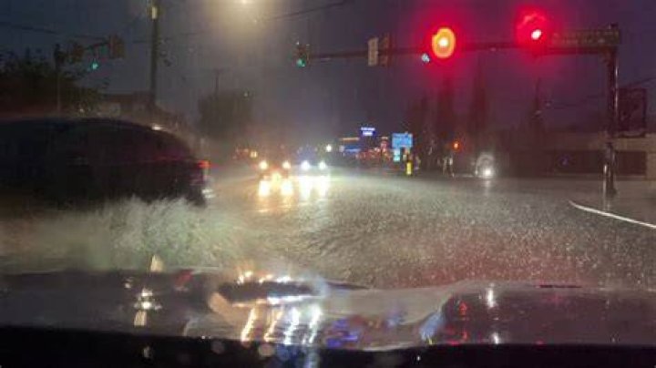 Flash flooding after severe weather