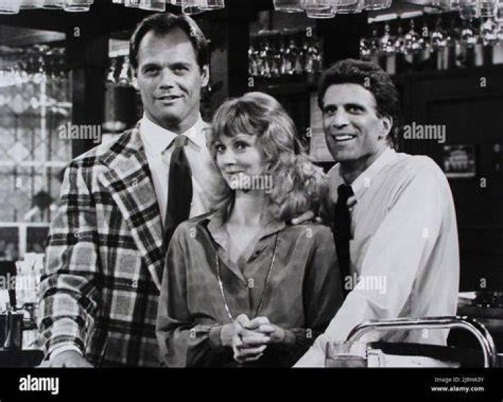 FRED DRYER SHELLEY LONG TED DANSON CHEERS (1983 Stock Photo, Royalty
