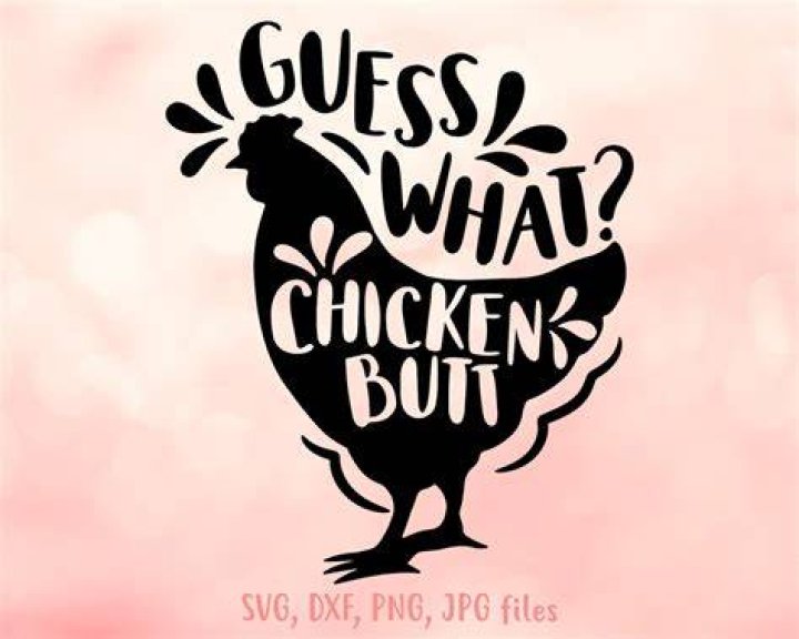 Guess What Chicken Butt SVG ChickenSVG chicken funny svg Etsy