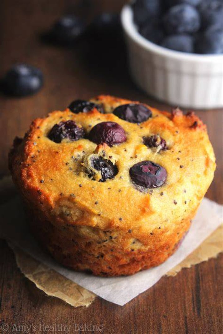 Healthy Blueberry Lemon Poppy Seed Protein Muffins Amy's Healthy Baking