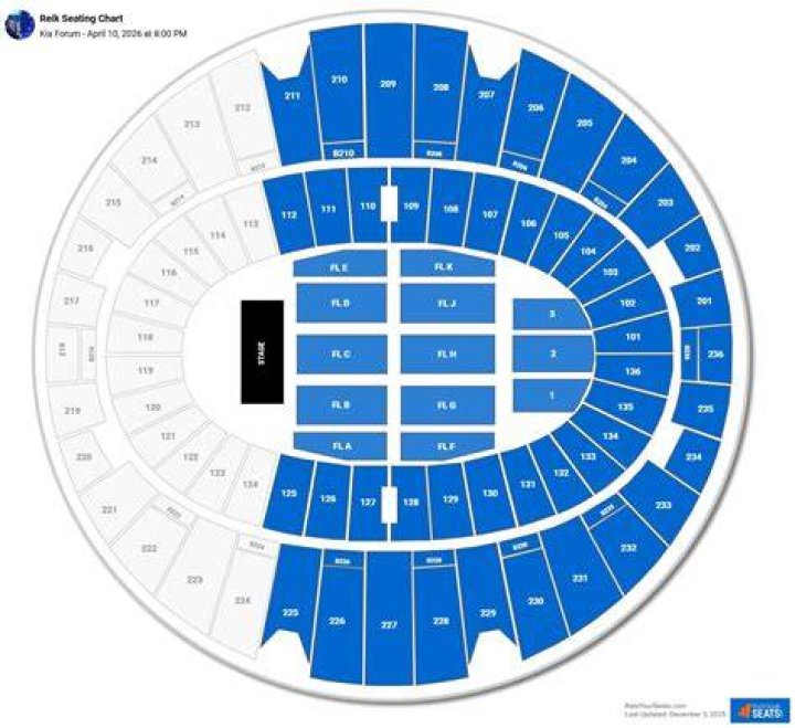 Kia Forum Seating Chart Rows