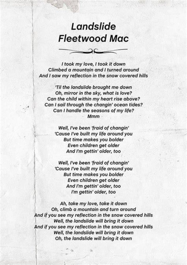 Landslide Lyrics