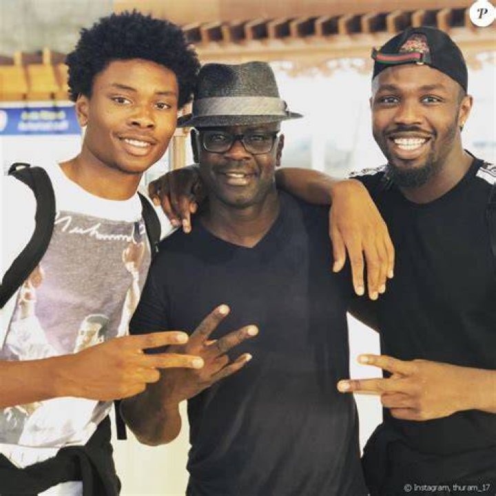 Lilian Thuram et ses deux fils, Khephren et Marcus. Janvier 2019