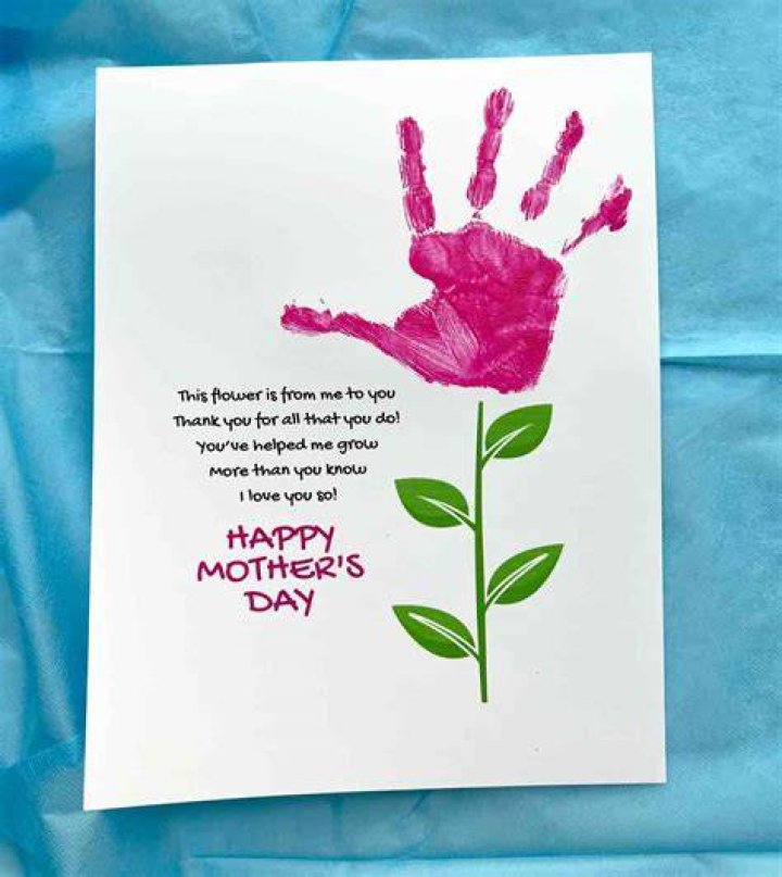Mothers Day Handprint Art Mothers Day Printable Handprint Etsy