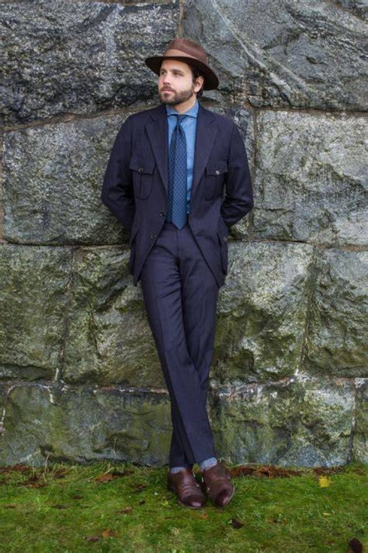 Pin by Anthony Crimaldi on Threads Blue sweater outfit, Dapper style
