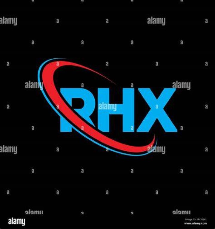 RHX letter logo design on black background. RHX creative initials