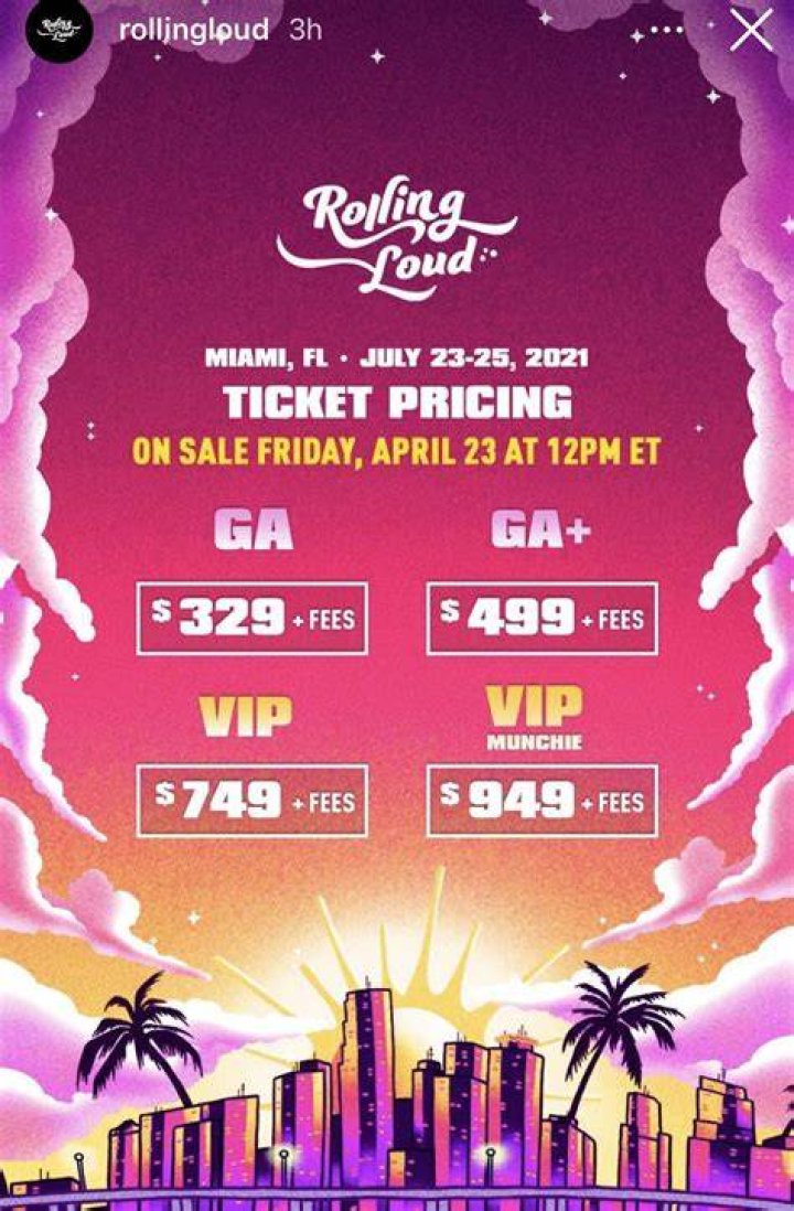 Rolling Loud Tickets Prices 2021