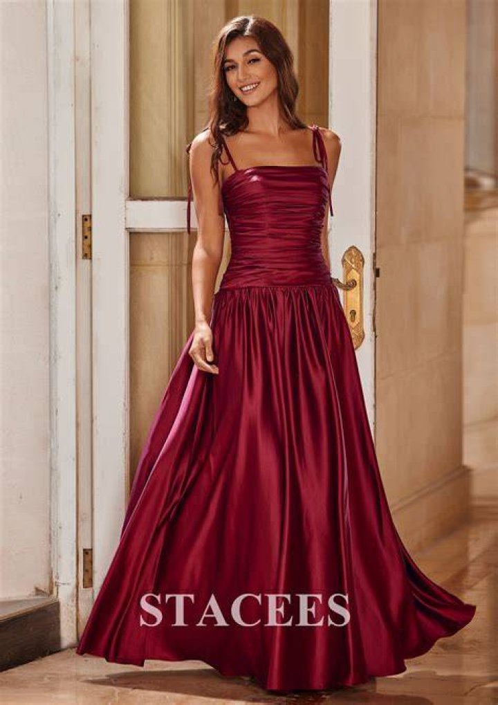 Satin Prom Dress with Beaded Bodice Jules and Cleo D24NY22004