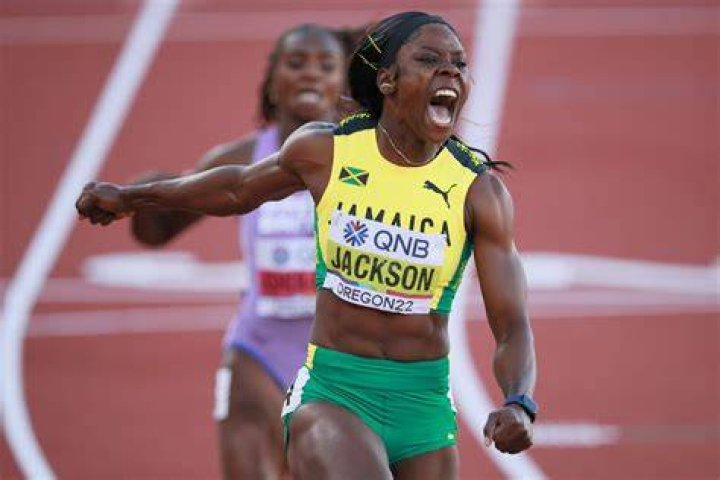Shericka Jackson of Jamaica clocks second fastest time ever to win 200m