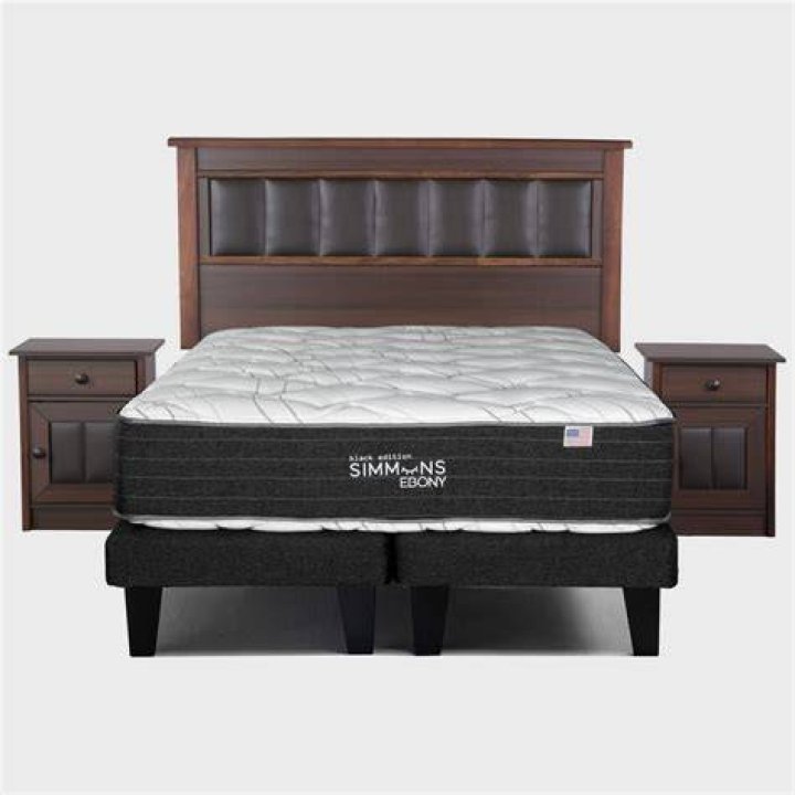 SIMMONS Cama Europea Simmons Ebony 2 Plazas Resp Tignes Marengo