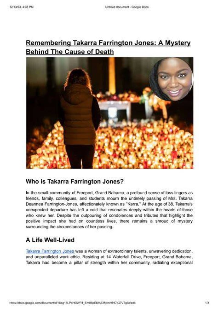 Takarra Farrington Jones Baby In Casket Story Explained