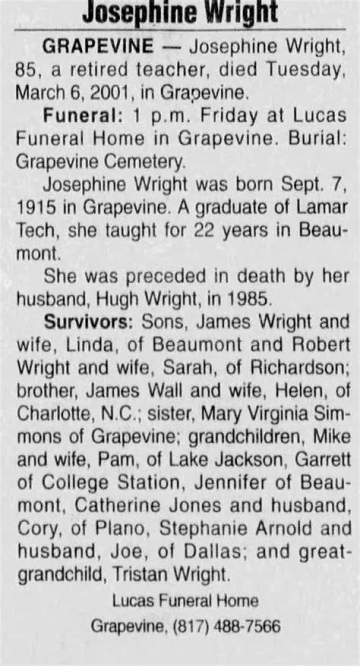 Tragic loss! Josephine Wright obituary Hilton Head Island Mourns the