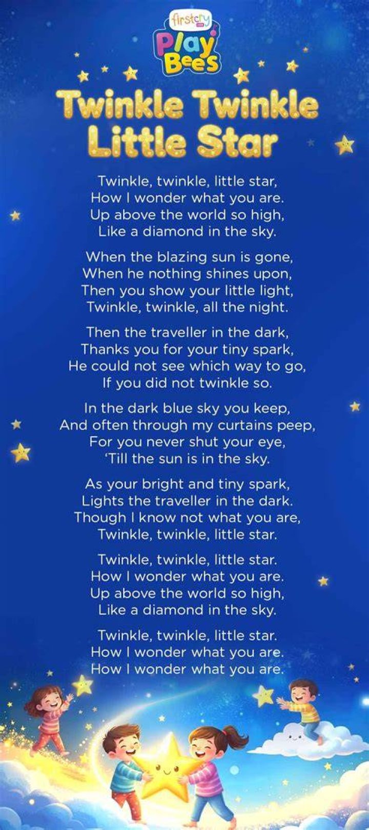 Twinkle Twinkle Little Star Nursery Rhyme. Kids will love this fun sing
